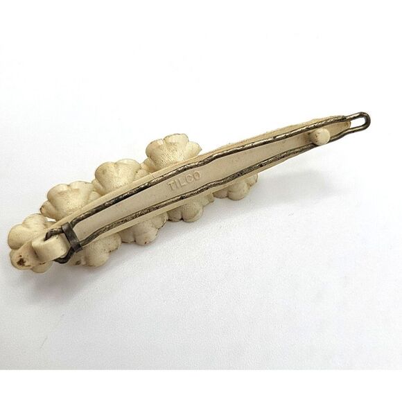 Vintage Tilco Gladiola Acrylic Hair Clip 2.5in - Picture 3 of 5